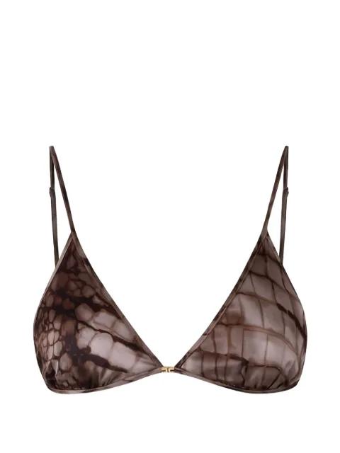 alligator-print bra by ELISABETTA FRANCHI