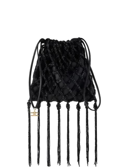 bead-embellished fringed bucket bag by ELISABETTA FRANCHI