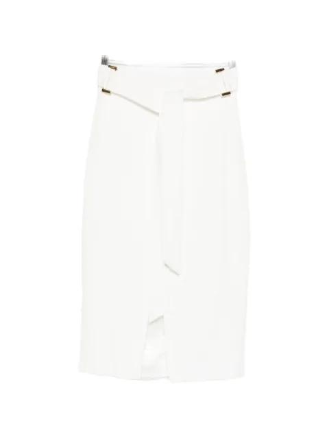 belt-detail midi skirt by ELISABETTA FRANCHI