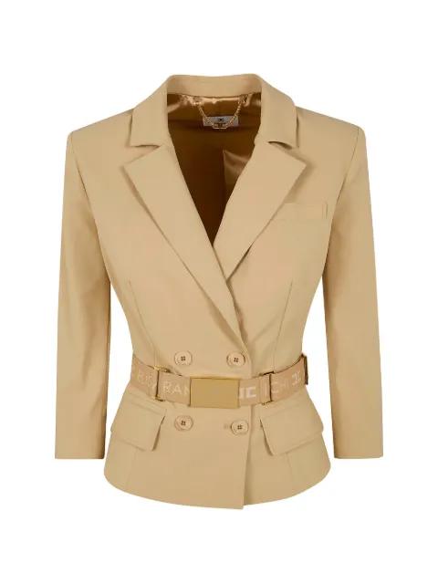belted double-breasted jacket by ELISABETTA FRANCHI