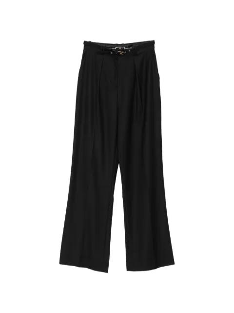 belted pleated trousers by ELISABETTA FRANCHI
