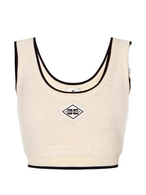 bouclé chenille crop top by ELISABETTA FRANCHI