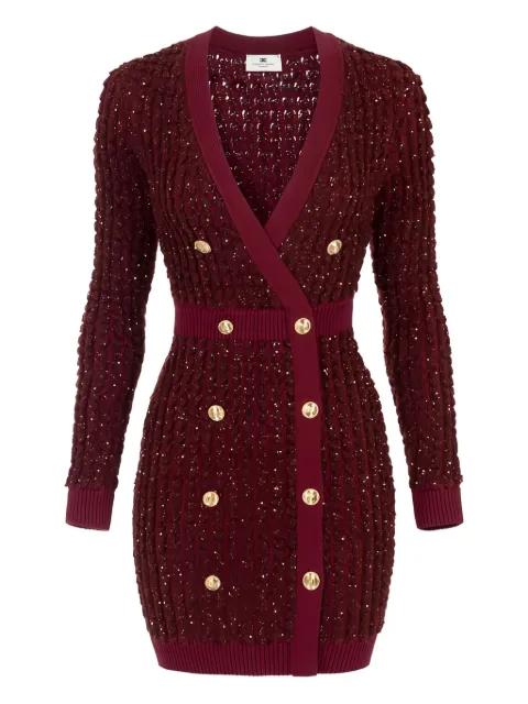 bouclé-knit sequin-embellished mini dress by ELISABETTA FRANCHI