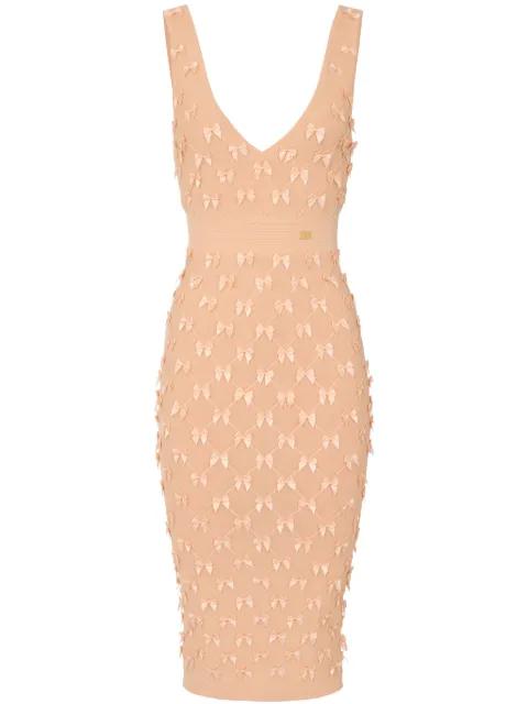 bow-embellished midi dress by ELISABETTA FRANCHI