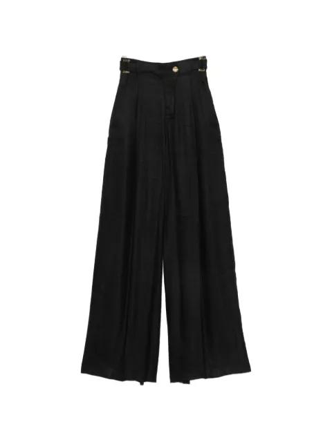 buckle-detail pleated palazzo pants by ELISABETTA FRANCHI