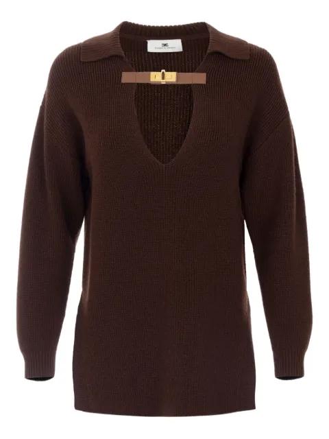 buckle-detail polo-collar sweater by ELISABETTA FRANCHI