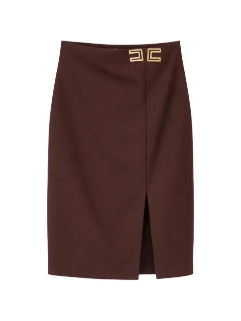 buckle slit midi skirt by ELISABETTA FRANCHI