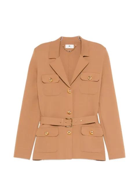 button belted jacket by ELISABETTA FRANCHI