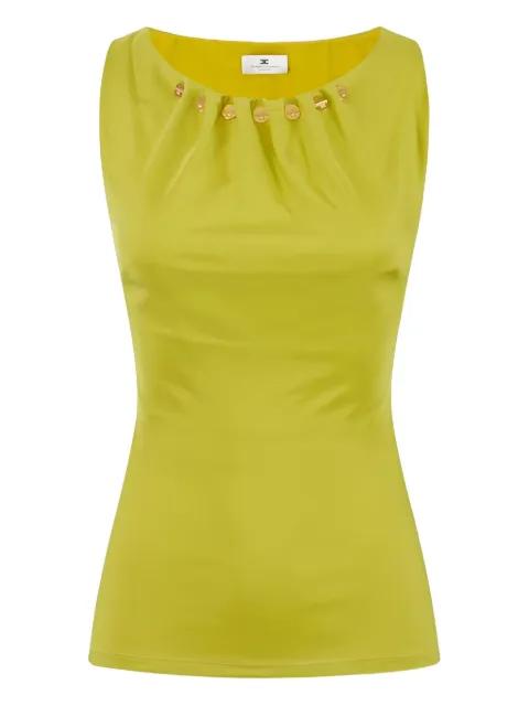 button-detail sleeveless top by ELISABETTA FRANCHI