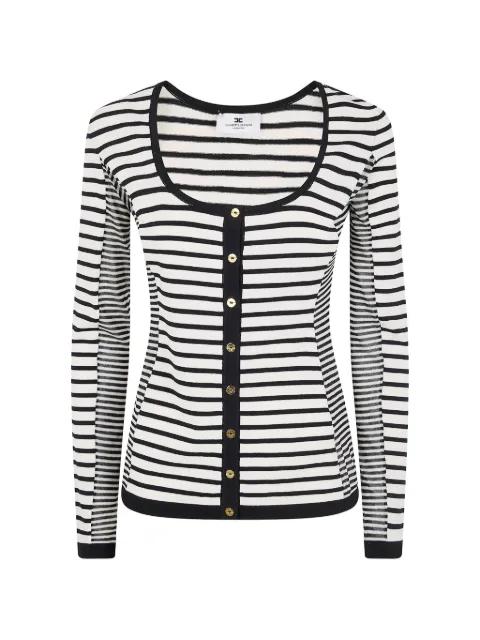 button striped cardigan by ELISABETTA FRANCHI