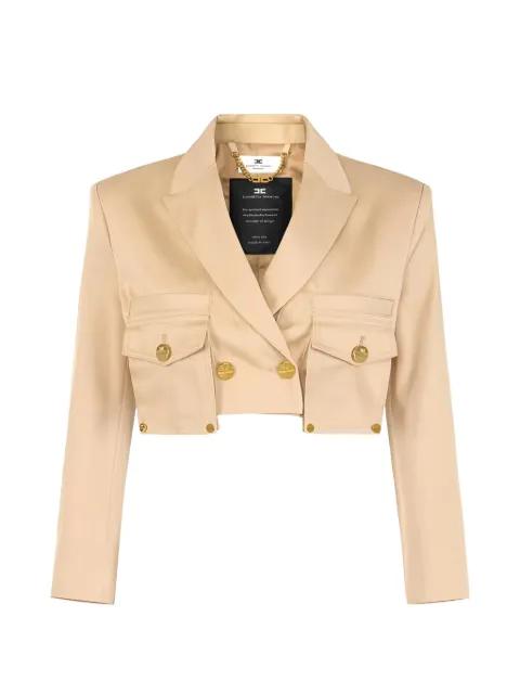 cargo-pocket double-breasted jacket by ELISABETTA FRANCHI