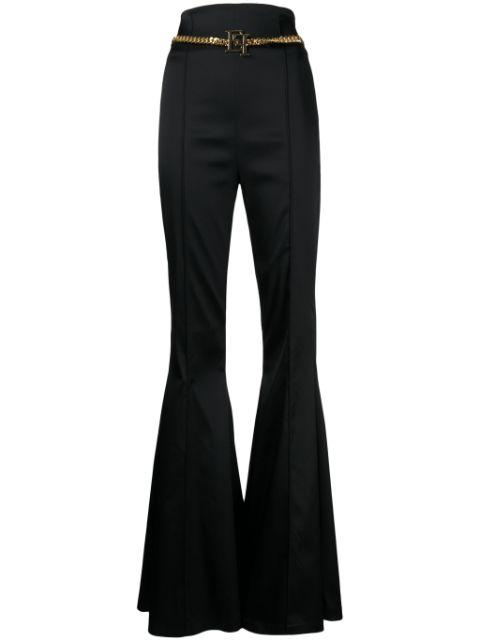 chain-belt flared trousers by ELISABETTA FRANCHI