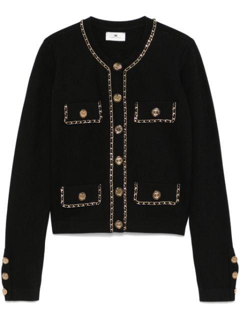 chain-detail cropped cardigan by ELISABETTA FRANCHI