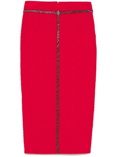 chain-detail midi skirt by ELISABETTA FRANCHI