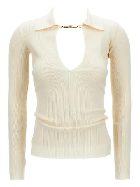 chain-detail ribbed sweater by ELISABETTA FRANCHI