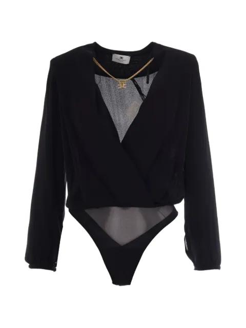 chain-detail wrap bodysuit by ELISABETTA FRANCHI