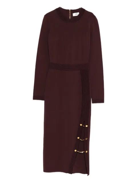 chain-embellished ribbed dress by ELISABETTA FRANCHI