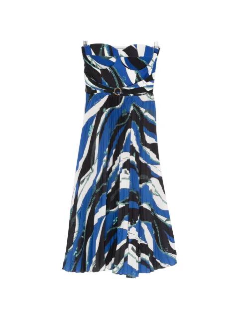 chain-print pleated dress by ELISABETTA FRANCHI