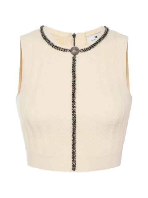 chain-trim top by ELISABETTA FRANCHI
