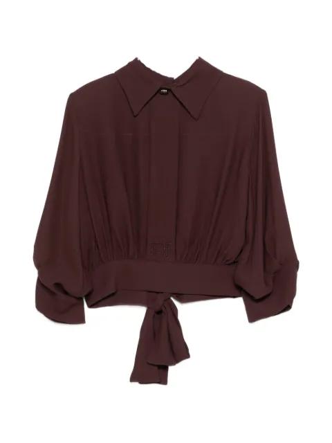 collar tie-waist blouse by ELISABETTA FRANCHI
