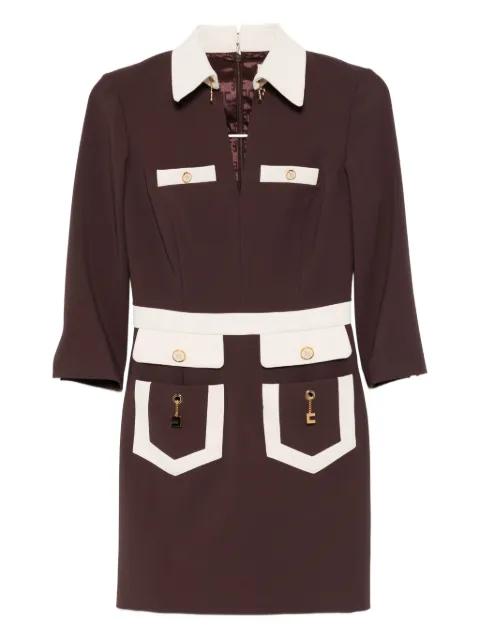 colour-block crepe dress by ELISABETTA FRANCHI