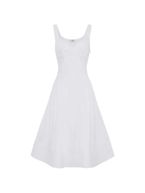 cotton gathered midi dress by ELISABETTA FRANCHI