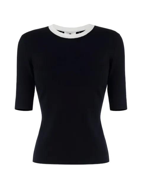 crew-neck tie-fastening top by ELISABETTA FRANCHI
