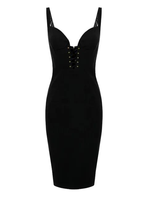 criss-cross button mini dress by ELISABETTA FRANCHI