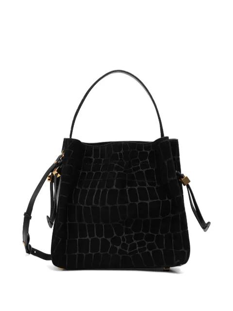 croc-effect suede tote bag by ELISABETTA FRANCHI