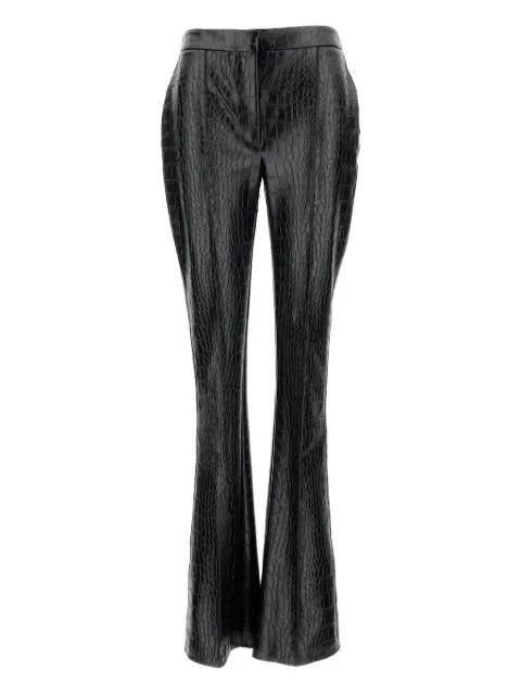 crocodile-effect high-waisted trousers by ELISABETTA FRANCHI
