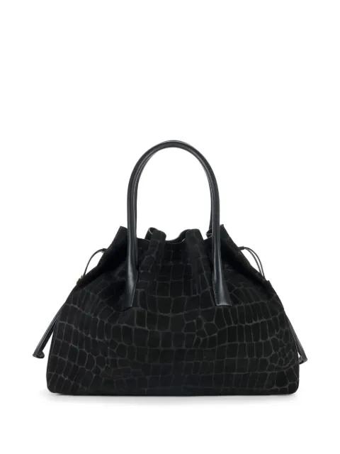 crocodile print bowling tote bag by ELISABETTA FRANCHI