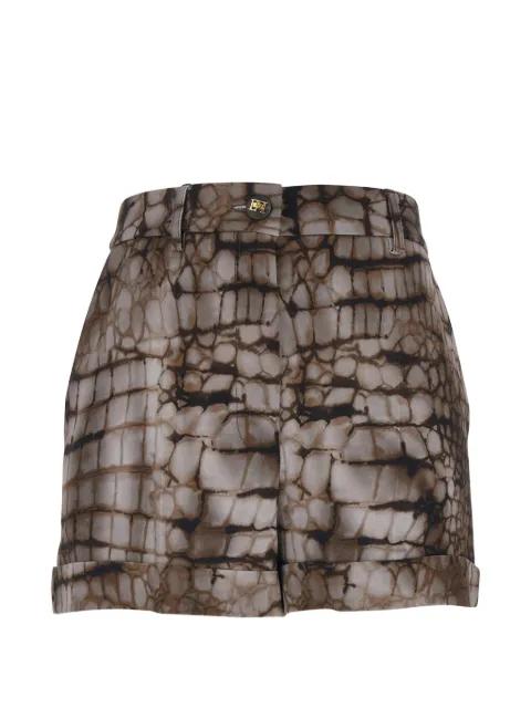 crocodile-print shorts by ELISABETTA FRANCHI