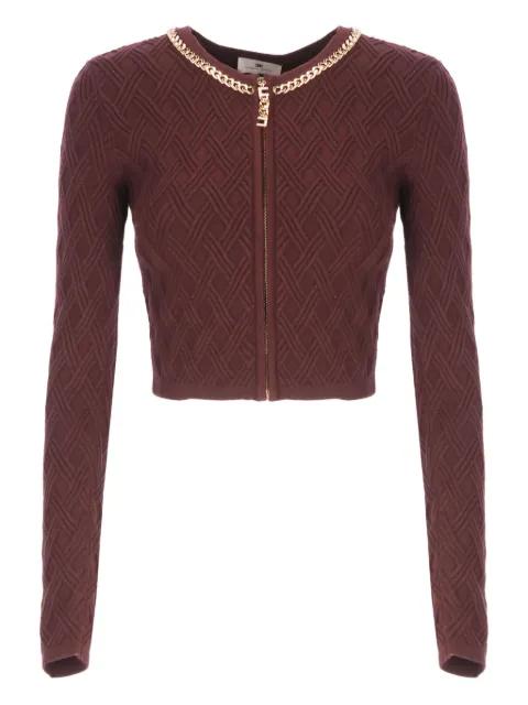 cropped zip-up sweater by ELISABETTA FRANCHI