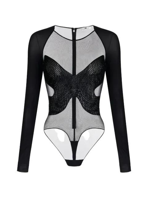 crystal-embroidered long-sleeves bodysuit by ELISABETTA FRANCHI