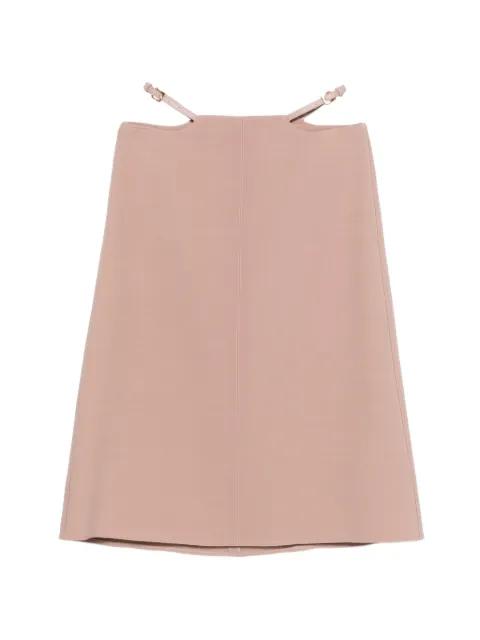 cut-out strap-detail skirt by ELISABETTA FRANCHI