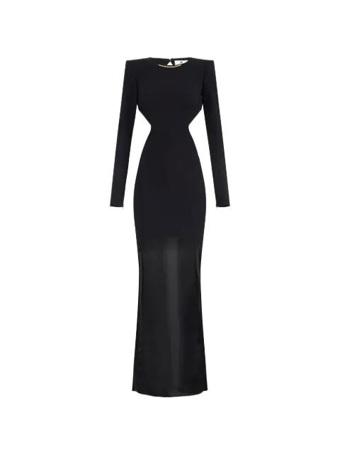 cut-out train asymmetric dress by ELISABETTA FRANCHI