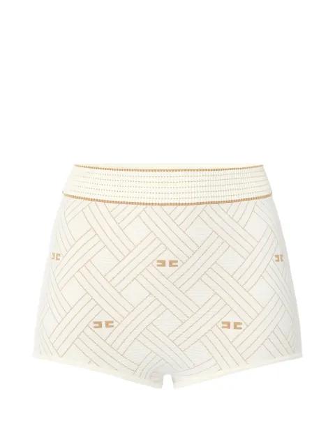 diamond-jacquard knit shorts by ELISABETTA FRANCHI