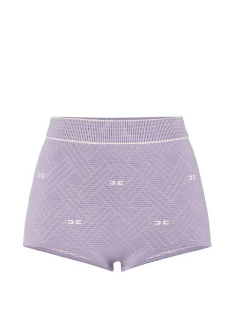 diamond-jacquard knit shorts by ELISABETTA FRANCHI