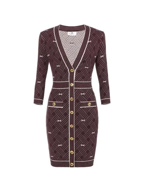diamond-jacquard mini dress by ELISABETTA FRANCHI