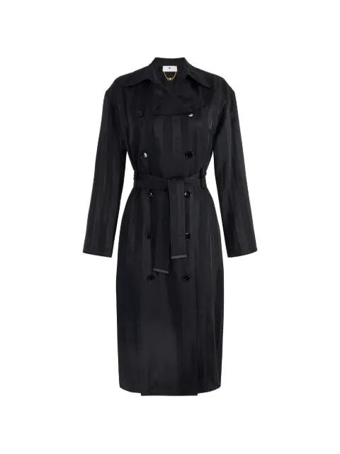 double-breasted striped trench coat by ELISABETTA FRANCHI