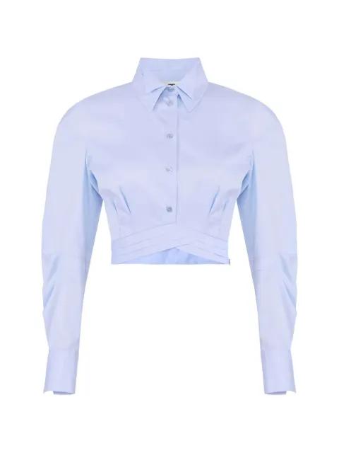 double-collar cropped shirt by ELISABETTA FRANCHI