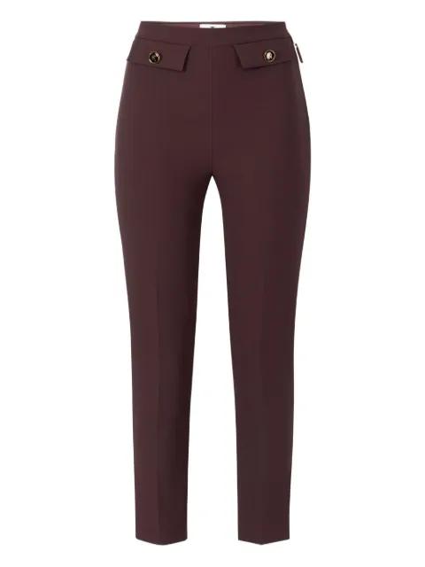 double-crêpe zip trousers by ELISABETTA FRANCHI
