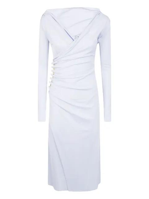 draped button-detail dress by ELISABETTA FRANCHI
