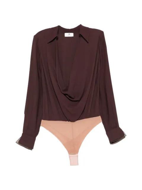 draped long-sleeve bodysuit by ELISABETTA FRANCHI