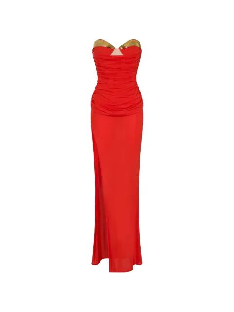 draped metal-cups maxi dress by ELISABETTA FRANCHI