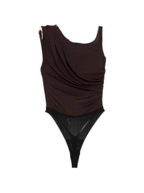draped one-shoulder bodysuit by ELISABETTA FRANCHI