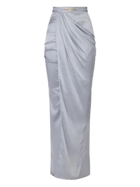 draped satin maxi skirt by ELISABETTA FRANCHI