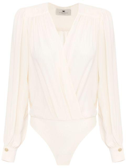 draped wrap bodysuit by ELISABETTA FRANCHI