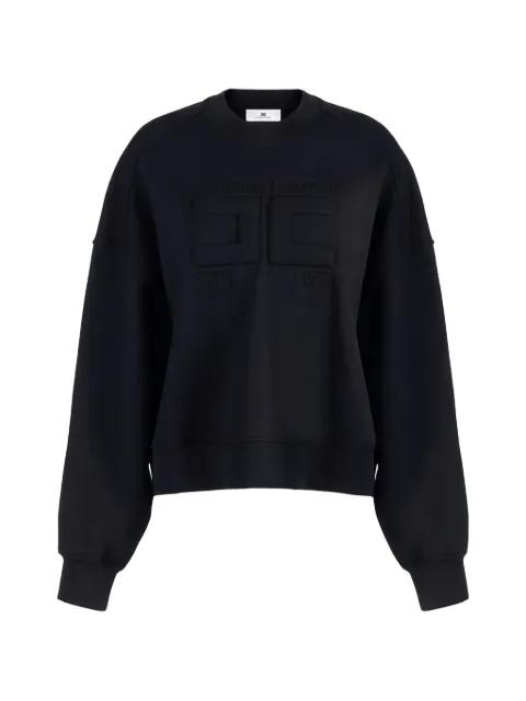 embossed-logo cotton sweatshirt by ELISABETTA FRANCHI
