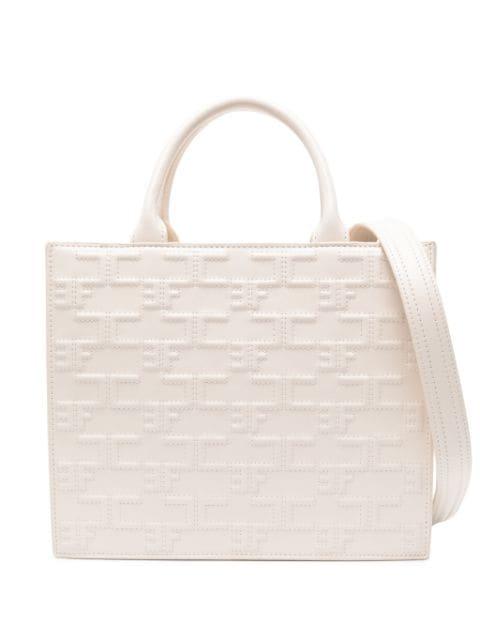 embossed-monogram tote bag by ELISABETTA FRANCHI